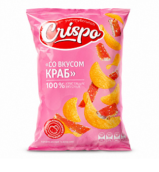 Чипсы CRISPO со вкусом краба 70г