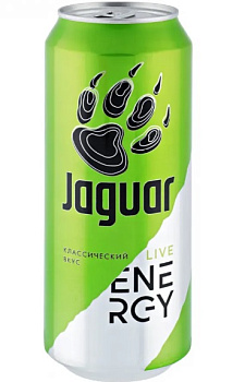 Напиток Ягуар Энерджи Лайв энергетический б/а 0,45-0,5 ж/б
