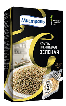 Крупа МИСТРАЛЬ гречневая ядрица Зеленая 5х80 г