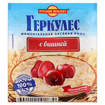 Каша б/п РУССКИЙ ПРОДУКТ овсяная с вишней 35г 