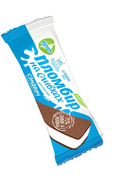 Мороженое Купино Пломбир на сливках сэндвич с шок.печеньес 15% 76г