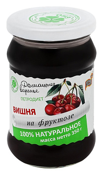 Варенье ПЕТРОДИЕТ домашнее вишневое на фруктозе 350г