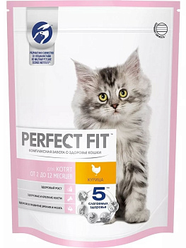 Корм PERFECT FIT д/котят с курицей 650г 