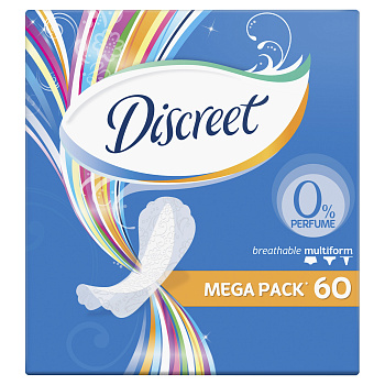 Прокладки ежедн Discreet дышащие 60 шт