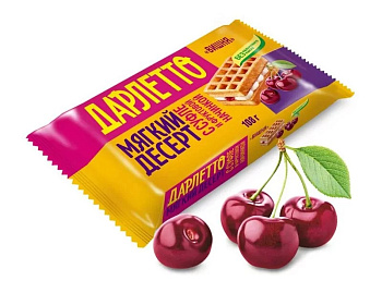 Мягкий десерт ДАРЛЕТТО с суфле и фруктовой начинкой вишня 108г