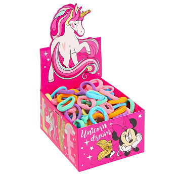 Набор резинок д/волос "Unicorn dream" Минни Маус и Единорог 100шт 7009605