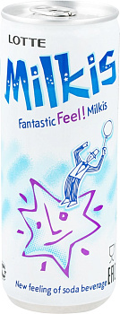 Напиток газир ЛОТТЕ МИЛКИС оригинальный 0,25л ж/б Корея