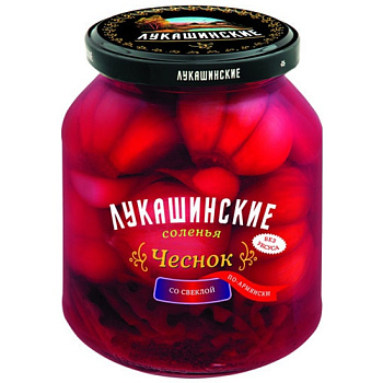 Чеснок Лукашинские соленый по-армянски со свеклой 340г