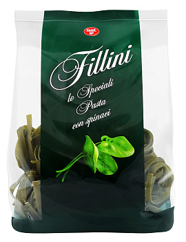 Макаронные изделия FILLINI Гнезда Фетучини со шпинатом  300г