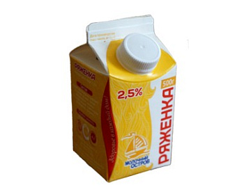 Ряженка Молочный остров 2,5% 0,5л г.Чита Продукт без ЗМЖ