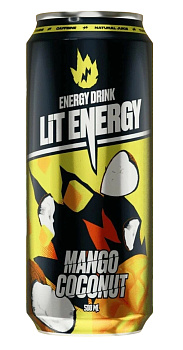 Напиток энергетический Lit Energy со вкусом манго коконат 0,45л ж/б