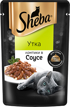 Корм SHEBA д/кошек ломтики в соусе утка 75г