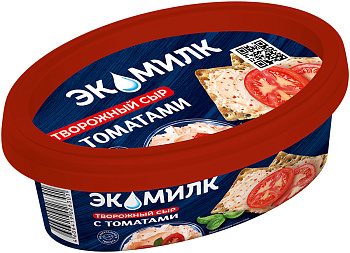 Сыр творожный ЭКОМИЛК с томатами  60% 120 г без ЗМЖ