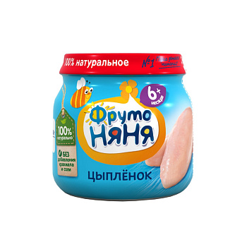 Пюре ФРУТОНЯНЯ из мяса цыплят с 6мес 80г с/б