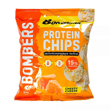 Чипсы BOMBBAR цельнозерновые "Нежный сыр" 50г