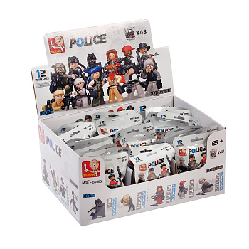 Конструктор фигурки Полиция и грабители МИКС арт1563315