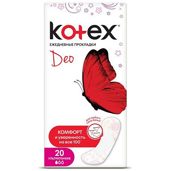 Прокладки ежедн KOTEX Ультратонкие Део 20шт