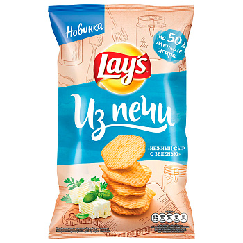 Чипсы LAYS Из Печи 81г Нежный сыр с зеленью