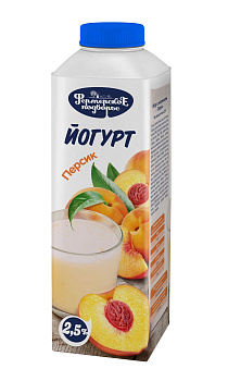Йогурт ФП Персик 2,5% 500г т/топ Продукт без ЗМЖ