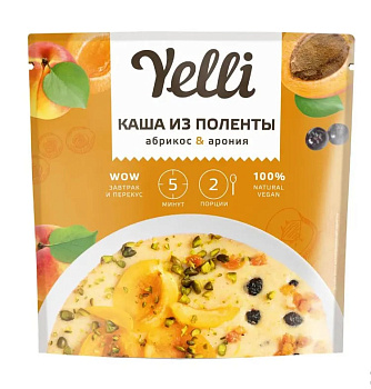 Каша Yelli из поленты с абрикосом и аронией 60г