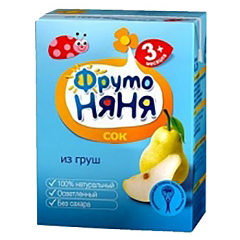 Сок ФРУТОНЯНЯ груша осветл. с 4мес 0,2л т/п