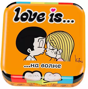 Конфеты освежающие LOVE IS в форме сердца со вкусом морской соли и маракуйи 20г