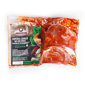Корейка свиная на косточке с маринадом (в пакете для запекания)