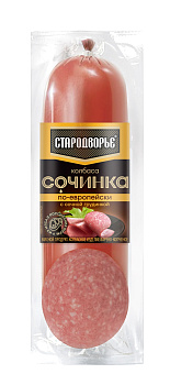 Колбаса Стародворье Сочинка по-европейски с сочной грудинкой в/к 300гр