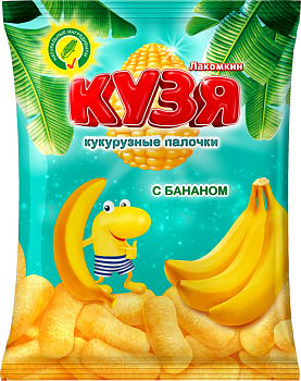Палочки кукурузные Кузя Лакомкин Банановое суфле 100г