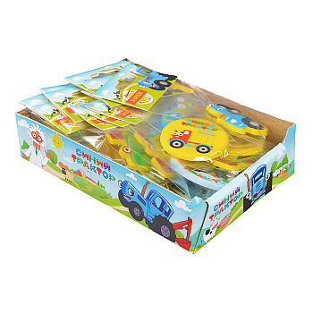 Значок СИНИИ ТРАКТОР в пакете с топпером 40г