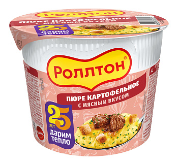 Пюре картофельное б/п РОЛЛТОН мясо 40г стакан